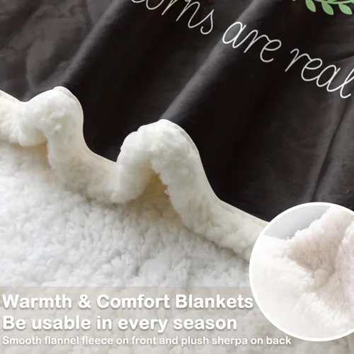 Miniatura 4 de Sleepwish - Manta de forro polar de unicornio para niñas y niños, manta de unicornio sherpa, mantas de unicornio para adultos y mujeres, manta Negro