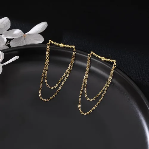 Miniatura 5 de SLUYNZ Aretes colgantes de plata de ley 925 para mujer, aretes colgantes de borla, bolas pequeñas