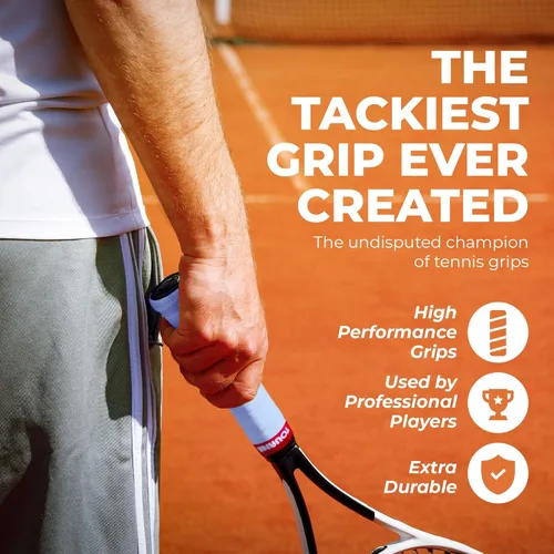 Miniatura 2 de Tourna Mega Tac Extra Tacky Overgrip - Paquete de 30 Negro
