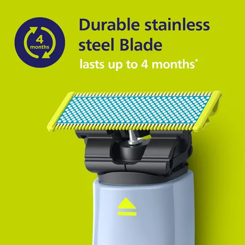 Miniatura 7 de Philips Norelco OneBlade Cuchilla antifricción, Cuchilla de repuesto genuina para afeitadora y recortadora eléctrica OneBlade, Acero inoxidable