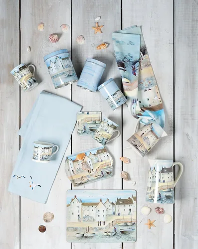 Miniatura 4 de Creative Tops Cornish Harbour - Juego de 6 posavasos con respaldo de corcho, 4.1 x 4.1 in
