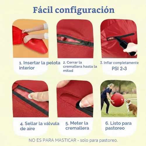 Miniatura 4 de Race&Herd Pelota de pastoreo XXL original de 25 pulgadas para perros grandes, juguetes de pastoreo, pelota duradera para perros grandes al aire