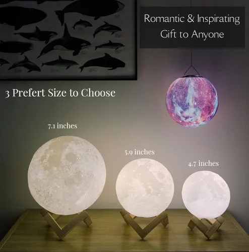 Miniatura 4 de Lámpara de luna, luz de luna, decoraciones de luna, lámpara fresca, lámparas de luna para adultos, decoración para niños, Acción de Gracias