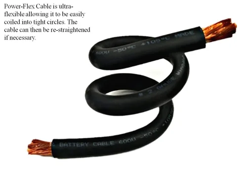 Miniatura 3 de WNI - Cable de cobre para batería de soldadura ultra flexible calibre 1/0 de 10 pies, color negro, 1/0 AWG, fabricado en los Estados Unidos