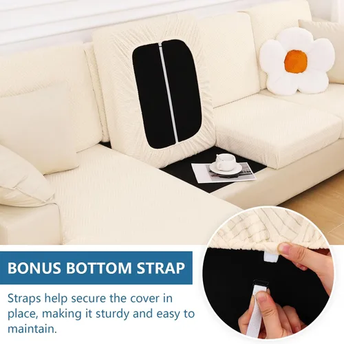 Miniatura 3 de hyha Fundas de Cojines de Sofá Impermeables, Funda Elástica Mágica para Asiento de Sofá, Fundas de Cojines Impermeables para Sofá Seccional/Sofá