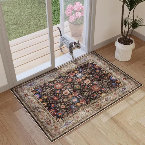Miniatura 92 de Rugcomf Alfombra de pasillo de 2 x 6 pies, lavable, bohemio, suave, antideslizante, no desprende pelusa, lana sintética, estilo vintage para cocina