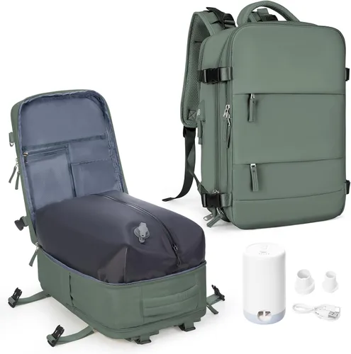 Miniatura 70 de coowoz Mochila grande de viaje para mujeres y hombres, mochila de transporte, mochila para senderismo impermeable, mochila deportiva para Rosa