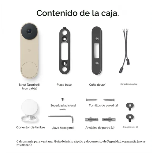 Miniatura 14 de Google Timbre Nest (cableado, 3ª generación), video 2K y géminis, vista en vivo, visión nocturna, audio bidireccional, funciona con Google Home, Lino