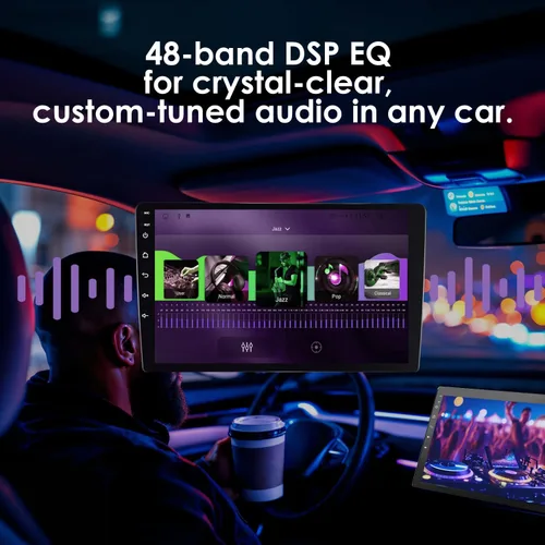 Miniatura 5 de Estéreo de auto doble DIN con CarPlay inalámbrico y Android Auto, radio de coche Android de 9 pulgadas con cámara de respaldo, Bluetooth 5.4