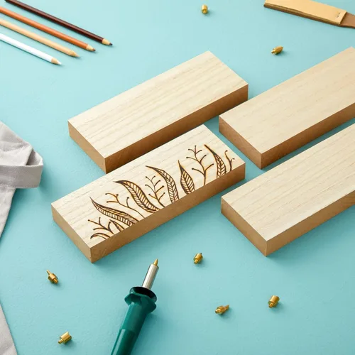 Miniatura 3 de Bright Creations - Bloques de madera sin terminar para manualidades, bloques para letreros, juegos para niños (4 unidades)