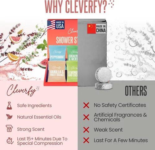 Miniatura 5 de Cleverfy Shower Steamers - Aromaterapia - Regalos de cumpleaños para mujeres, mamá, esposa, abuela, ella, mejor amiga, hija, hermana, adolescentes