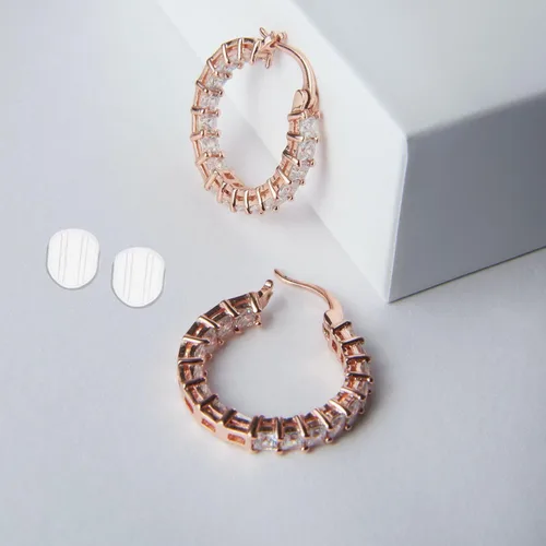Miniatura 4 de EXCEART 100 almohadillas de silicona para aretes, almohadillas antideslizantes para hacer joyas, almohadillas transparentes para orejas, accesorios