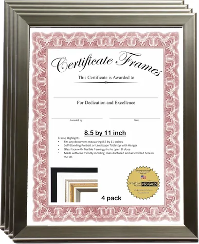 Miniatura 15 de Creative Picture Frames Marcos de licencia negros de 8.5 x 3.5 pulgadas para profesionales de la cosmetología, exhibidores de titulares de licencia