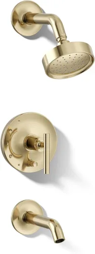 Miniatura 18 de Kohler K-T14420-4G-BL Purist Rite-Temp - Kit de molduras para bañera y ducha con manijas de palanca, 1.75 GPM, color negro mate