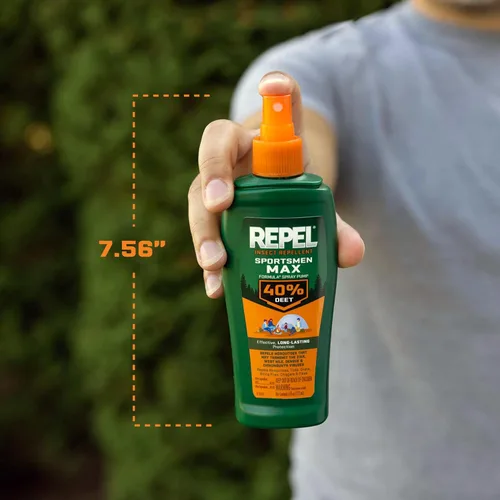 Miniatura 10 de Repel Repelente de insectos Sportsmen Max Formula Spray Pump 40% DEET, 6 onzas, paquete de 12, amarillo, 72.0 onzas líquidas