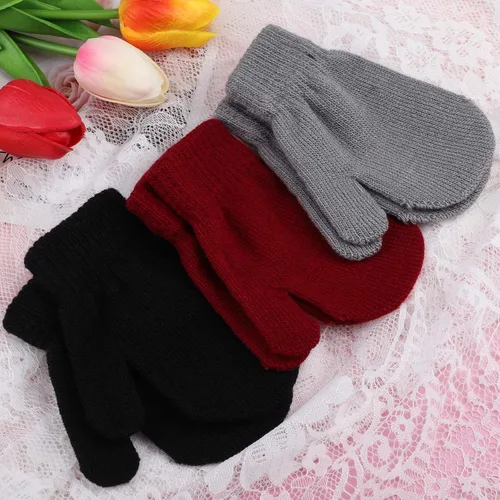 Miniatura 7 de Cooraby 12 pares de guantes de invierno unisex de punto para bebé