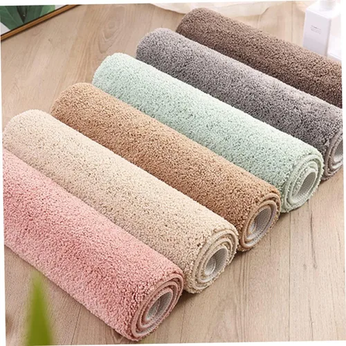 Miniatura 7 de Alfombras de baño de terciopelo verde pastel alfombra antideslizante resistencia absorbente secado rápido lavable a máquina