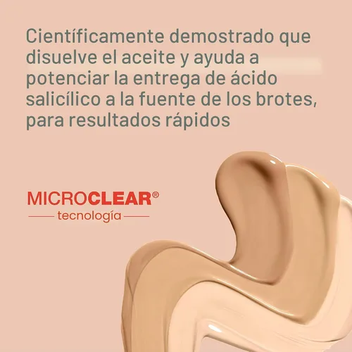 Miniatura 3 de Neutrogena SkinClearing - Base líquida sin aceite para combatir el acné y las imperfecciones, con medicamento para el acné de ácido salicílico al 40
