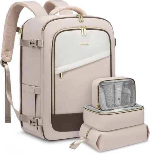 Miniatura 12 de Mochila de viaje LOVEVOOK para mujeres, mochila de 40L para llevar en el avión, Púrpura, negro