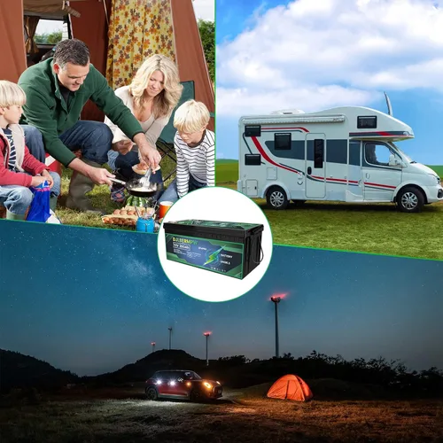 Miniatura 5 de Batería de litio, batería LiFePO4 de 12V 200Ah de fosfato de hierro, batería recargable de ciclo profundo, BMS incorporado, adecuado para energía