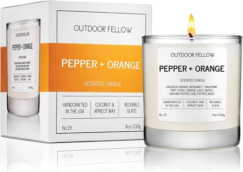 Miniatura 16 de Outdoor Fellow Vela perfumada Campfire – Madera ahumada, ámbar y cedro carbonizado, 8 onzas