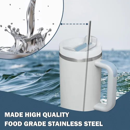 Miniatura 4 de para Stanley Quencher Vaso de 40 onzas 6x Pajillas de Acero Inoxidable Metálico, Pajillas de Reemplazo Extra Largas/Altas de 12 Pulgadas para Taza