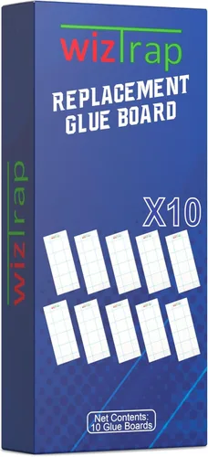 Miniatura 9 de Trampa para moscas grande para interiores, 21 bombillas LED UV, 5 recambios de tablero de pegamento adhesivo, una trampa para mosquitos domésticos