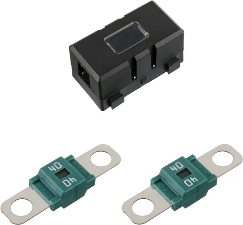 Miniatura 8 de Portafusible MIDI y 2 piezas de fusible MIDI de 100A de alta corriente, fusible de tornillo para autos, camiones, vehículos (100 Amp)