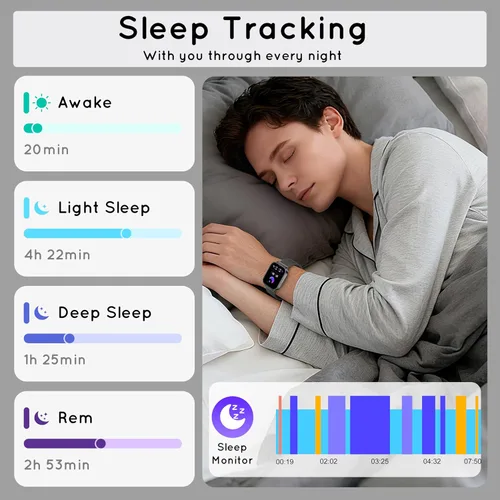 Miniatura 4 de Reloj inteligente para hombres y mujeres (respuesta/hacer llamadas) 1.83 pulgadas HD 3 bandas reloj inteligente compatible con teléfonos Android