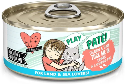 Miniatura 26 de B.F.F. PLAY - Best Feline Friend Paté Lovers, Aw Yeah!, Atún & Chicken Check Please! con atún y pollo, lata de 2.8 onzas (paquete de 12)