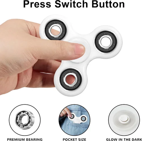 Miniatura 5 de WELLVO Fidget Spinner 2 piezas para niños adultos, juguetes sensoriales para aliviar la ansiedad y el estrés, mini juguete para ansiedad