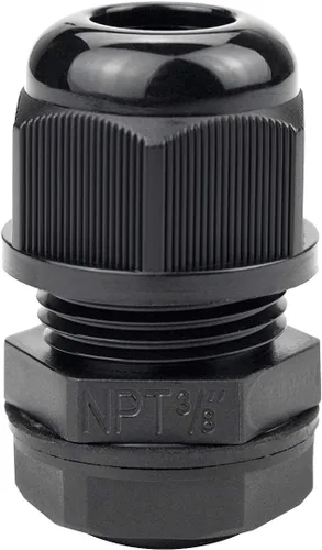 Miniatura 13 de Surtido de prensaestopas de nailon IP68, impermeable, con certificación UL y compatible con RoHS, 20 piezas, alivio de tensión de cable de 1/4 Negro