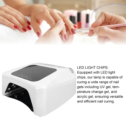 Miniatura 4 de Lámpara LED de uñas de gel de 72 W, sensor automático, herramientas de arte profesional, mango portátil para esmalte de uñas, gel y secadora de uñas