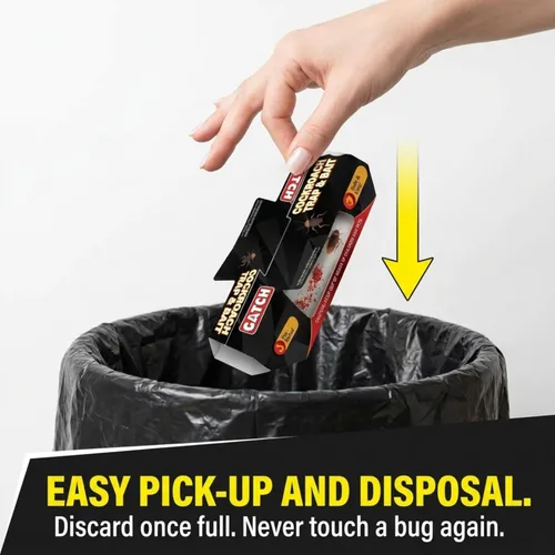 Miniatura 5 de GATCH Trampas para cucarachas para interiores (paquete de 12), trampas adhesivas para cucarachas, trampas de pegamento adhesivo para cucarachas