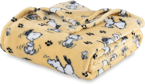 Miniatura 17 de Berkshire Blanket Peanuts® VelvetLoft® Manta de Felpa con el Tierno Personaje Snoopy, Peanuts Snoopy Everyday Buffalo Plaid Navy Tonal, Manta 55
