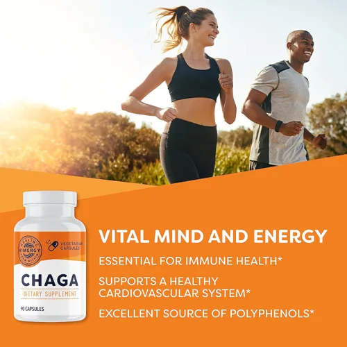 Miniatura 2 de Vimergy Cápsulas Chaga - Soporte celular superalimentario* - Beneficios para la salud cardiovascular* - Kosher, vegano, sin gluten - 90 cápsulas