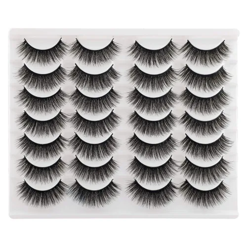 Miniatura 14 de Newcally Pestañas Postizas de Aspecto Natural Pestañas de Visón Voluminosas 3D con Volumen Pestañas Postizas 5D en Tira Pestañas Ojos de Gato