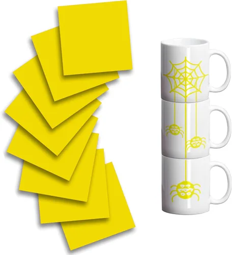 Miniatura 2 de KASYU Hojas de tinta de transferencia de sublimación para prensa de tazas Cricut, 8 piezas de papel de transferencia para sublimación, papel
