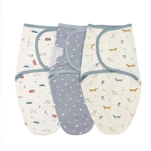 Miniatura 8 de insular Sacos para envolver al bebé, manta para recién nacido y bebé, juego de velcro ajustable para niños y niñas, saco de dormir de algodón suave