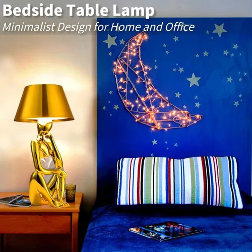 Miniatura 4 de Thinker Lamp Collection, lámpara de mesa inalámbrica, recargable, funciona con pilas, lámpara de escritorio, control táctil, portátil, LED, mesita