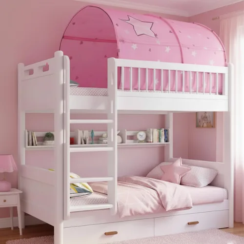 Alvantor® Starlight Toldo para cama de ensueño, tienda de juegos para niños, espacio de privacidad, tamaño individual, para dormir en interiores,