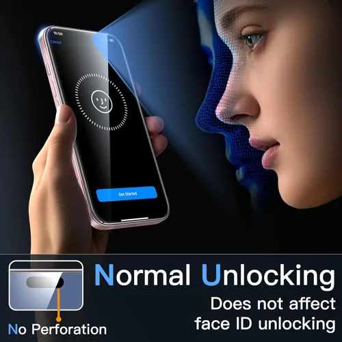 Miniatura 8 de JETech 9H+ - Protector de pantalla inastillable para iPhone 15 de 6.1 pulgadas, película de vidrio templado de grado militar con herramienta