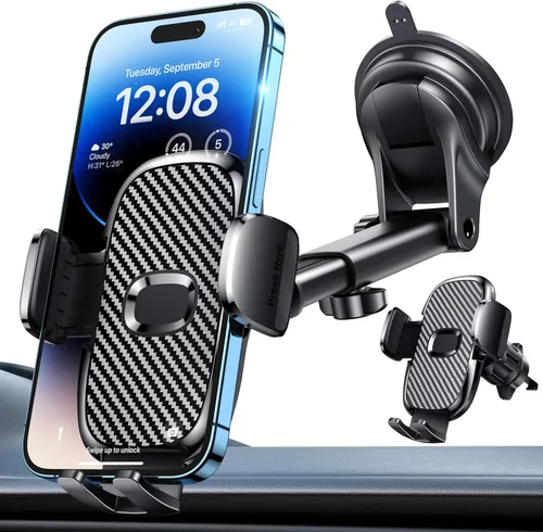 Miniatura 9 de FESIYOYE Soporte de teléfono para automóvil [brazo flexible de 6.2 pulgadas] Soporte de teléfono celular para salpicadero del parabrisas