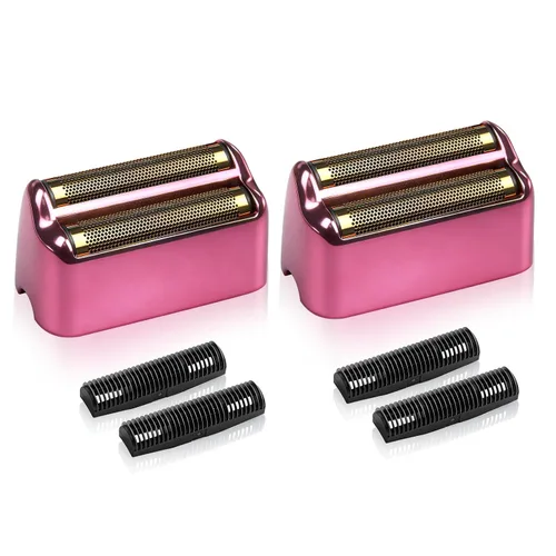 Miniatura 10 de Paquete de 2 láminas de repuesto para afeitadora y cortadores compatibles con BaBylissPRO Double FXFS2 de repuesto de lámina de metal para Azul