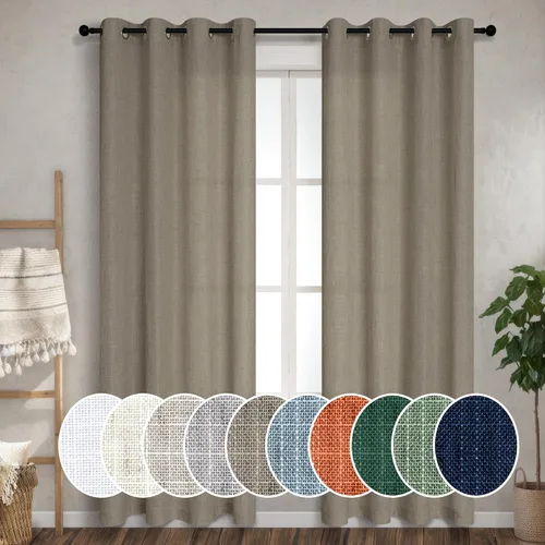 Miniatura 10 de Pitalk Cortinas de dormitorio azul oscuro de 72 pulgadas de largo con ojales, decoración náutica costera masculina, decoración náutica, Azul marino