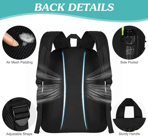 Miniatura 5 de WOLT - Mochila para balón de fútbol juvenil, bolsa deportiva con soporte para balón y compartimento para zapatos, para fútbol, fútbol americano