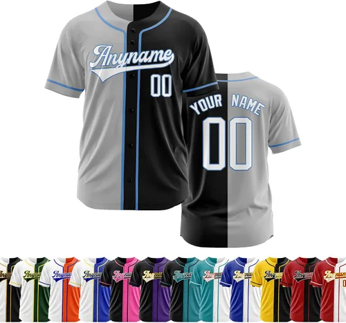 Miniatura 21 de Camiseta de béisbol personalizada con número de nombre cosido o impreso, camiseta de béisbol para hombres, mujeres, jóvenes, camiseta de béisbol