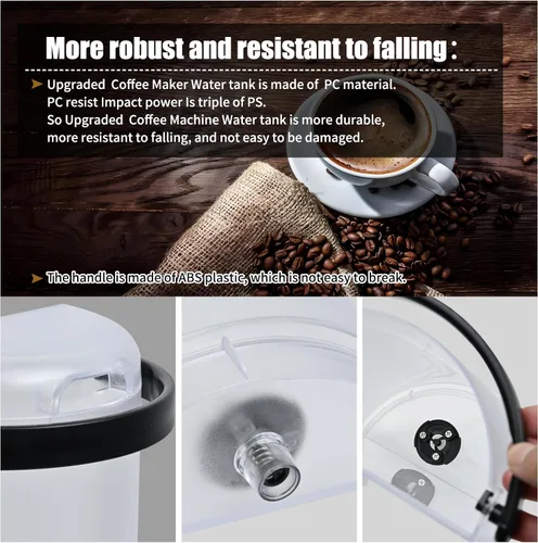 Miniatura 5 de Máquina de café mejorada Depósito de agua compatible con cafetera Keurig K-café de una sola porción y cafetera capuchino, cafetera de repuesto