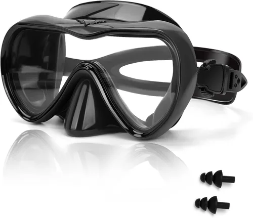 Gafas de natación, gafas de buceo antivaho con cubierta para la nariz, máscara de buceo de silicona antifugas para adultos, máscara de natación de