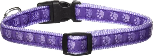 Miniatura 4 de Guardian Gear - Collar de perro de nailon con estampado de patas, se adapta a cuellos de 6 a 10 pulgadas, color negro